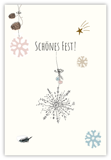 Schneeblume und Schneeflocken