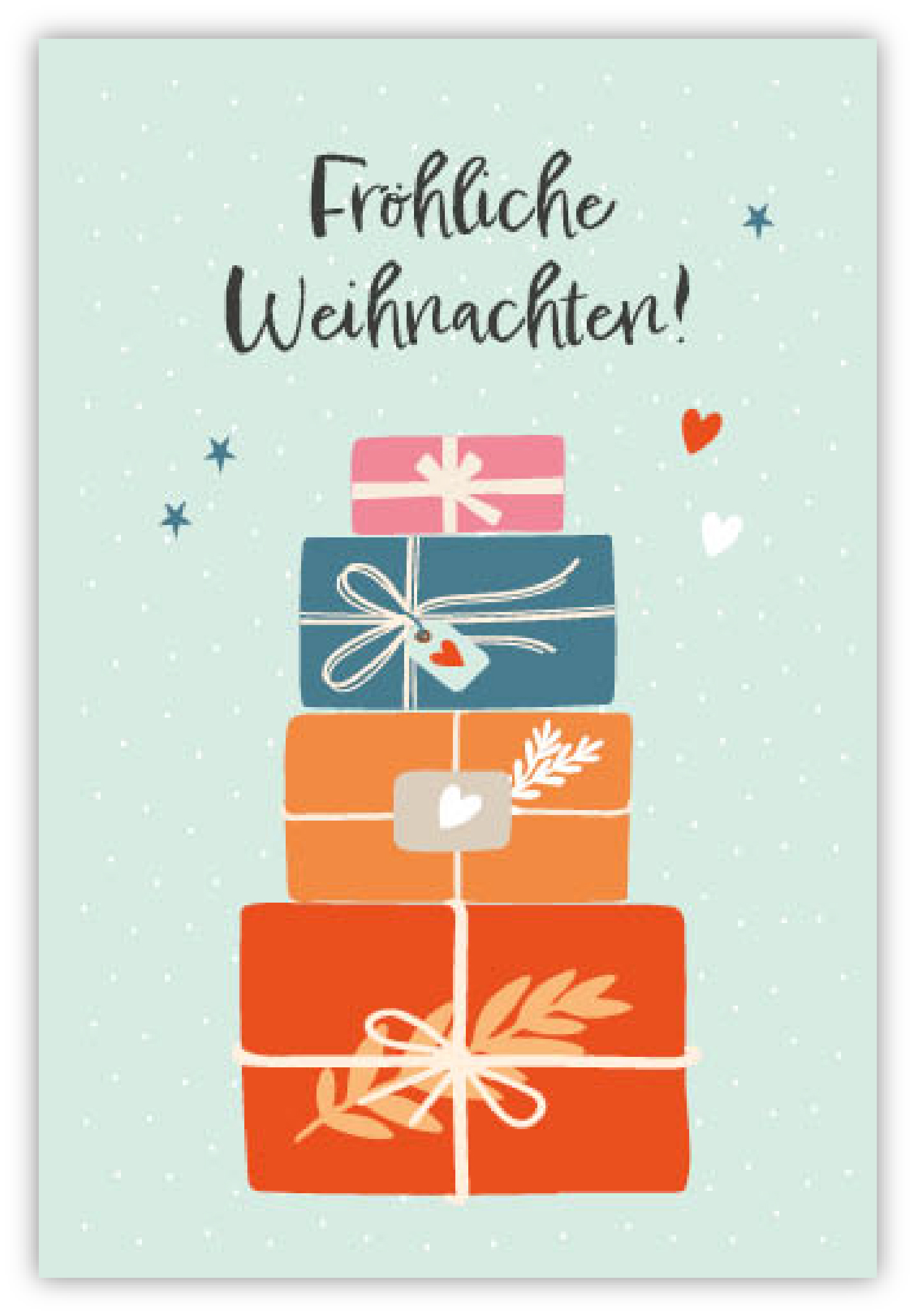 Weihnachtsgeschenke auf hellgrünem Hintergrund