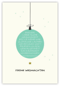 Frohe Weihnachten! Kugel